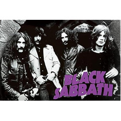 Buyartforless Black Sabbath Group 36 x 24 Music Group Art Print Plakāts