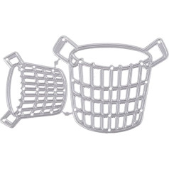 Maxtonser Bucket Basket Metal Cutting Die Cuts Embossing Paper Card Craft Tag Design Scrapbooking for DIY Handicrafts, Door handle