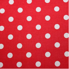 100% Хлопчатобумажная ткань Детская продается по метражу Ткань для шитья (красные белые точки средние, 300 x 160 см)