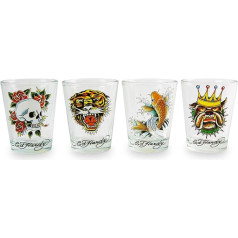 Sudraba Buffalo Ed Hardy Animals Mini glāžu komplekts, 42,5 ml, 4 gab.