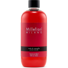 Millefiori 7REMC Mela ir Cannella 500 ml buteliukas kambario kvapų difuzoriui Natūralus, plastikinis, rožinės spalvos, 8,1 x 6,5 x 17,7 cm