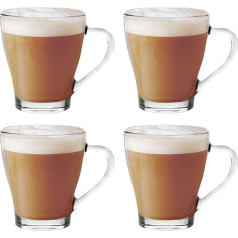 4 kapučīno tējas, kafijas, latte, karstā šokolādes tasīšu komplekts Krūzītes Stiklenes - Get Goods