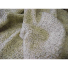 Mākslīgās kažokādas šerpa vilnas auduma materiāls - Cashmere Cream - bēšs, 1Mtr - 150cmx100cm