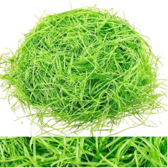 250 г пасхальной травы зеленого цвета для пасхальных гнезд, пасхальные украшения для поделок, пасхальная трава из древесной шерсти для пасх