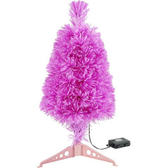 Рождественская елка Christmas Concepts® 60 см (24'') Pink Fibre Optic Christmas Tree со светодиодными лампочками, меняющими цвет, на батарейках