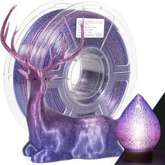 IEMAI PETG PETG 3D printera filaments, spīduma PETG filaments 1,75 mm, krāsa mainās PETG filaments PETG Blue Purple PETG filaments 1 kg spole, PETG filaments 1,75 mm, izmēra precizitāte +/- 0,02 mm