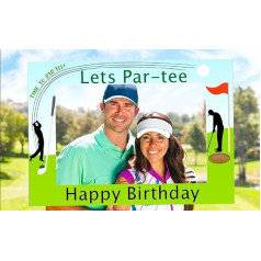 JeVenis Lets Partee Party Supplies Lets Partee Photo Booth Props Golf Birthday Party Supplies Golf Birthday Party Photo Booth Frame Props Hole in One Party Decoration