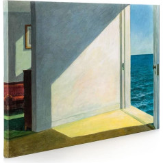 ShopArt - Hopper Rooms by the Sea - augstspiediena apdruka uz audekla - augstas izšķirtspējas (70 x 100)