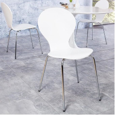 Cagü - Retro poilsio kambario dizaino klasikinė kėdė [striukės] Balta