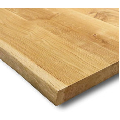 Holz4Home ® Galda virsma ar viļņotu malu I ozola masīvkoka I 300 x 100 x 4 cm (garums x platums x augstums) I Ēdamgalds Galda virsma Rakstāmgalds I Īsts koks