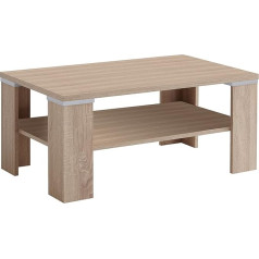 FMD weißes GmbH Table Storage Box, 100 x 60 x 46 h cm, Oak, Foiled, 7.4 x 64.8 x 112.4 cm