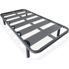Duérmete Online DUÉRMETE ONLINE - 40 x 30 mm Slatted Bed Base with Wide Slats - Anti Noise - with Screw Legs - Stability and Strength - 90 x 190 cm