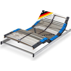 Cubesleep Pure KF 44 7-Zone Motor Slatted Frame, 100 x 200 cm, Electrically Adjustable, Suspension with Hardness Regulation, Made in Germany, GS Certified, Safety Tested