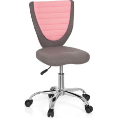 Hjh Office Kiddy Comfort 670600 Bērnu biroja krēsls audums pelēks / rozā krāsā