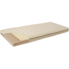 Träumeland T080274 Natural Star Bērnu un jauniešu matracis 120 x 200 cm Dabīgs matracis ar pārvalku no organiskās kokvilnas un lielisku gulēšanas komfortu, pateicoties dabīgajam lateksa materiālam inovatīvā sendvičā