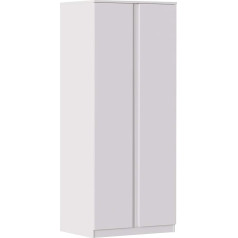 Iconico Home MIK Modern Wardrobe with Two Doors with Integrated Handles and Adjustable Shelf and Clothes Rail