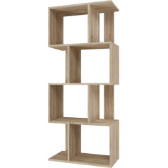 CDF Fiesta 4P Open Bookcase | Colour: Sonoma Oak | For Living Room, Office and Study | Shelf for Books and Toys | Modern | Ideal for Children's Room, Teenagers, Teenagers Room