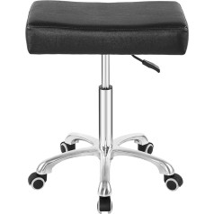 Nazalus Swivel Stool with Wheels Height Adjustable Heavy Duty Office Home Desk Counter Salon Black