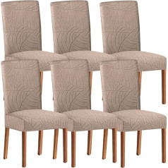 ‎Shengyijing SHENGYIJING Stretch Set of 2 or 4 or 6 Waterproof Dining Chair Covers for Dining Room, Removable and Washable Chair Protector Seat Covers for Hotel, Wedding, Kitchen (Sand, 1.6 Pieces)