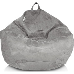 Delmach Bean Bag krēsla vāks (bez pildvielas) Putnu ligzdas forma Pieaugušo izmērs Microsuede pildījumu dzīvnieku uzglabāšana bērniem vai atmiņas putas Double Stitched izturīgs rāvējslēdzējs mīksts