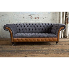 Jvmoebel Leather Sofa Textile Couch Upholstery Sofas Couchen Chesterfield Fabric Furniture New