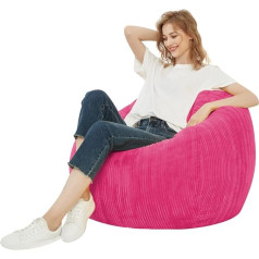 Langla-Shades Velvets Bean Bag pārvalks Mazgājams mīksts Bean Bag pārvalks (bez pildvielas) bērniem, pusaudžiem, zēniem, zēniem, meitenēm (XXL, 120 x 120 cm, Rose)