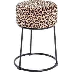 Haku Moebel Haku Furniture Stool MDF Black Motif Diameter 30 x Height 46 cm