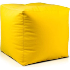 Ecopuf Cube L Pouf āra kāju balstam Poliesters Ūdensizturīgs Oxford 600D āra ar polistirola bumbiņām Dimm 50x50cm