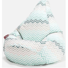 Lounge Pug , Spēļu Bean Bag krēsls ģeometriskais drukas Chevron Turquoise