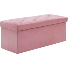 Brian & Dany Складная скамья для хранения бархатная большая скамья для ног куб для гостиной спальни 110 x 40 x 40 см горячий розовый
