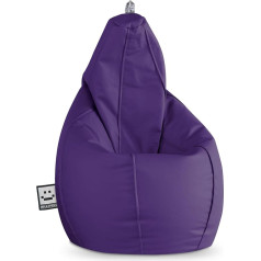 Happers Mākslīgās ādas iekštelpu pupiņu maiss Pear Purple XL