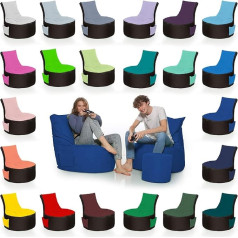 Homeideal - 2 krāsu Gamer Lounge Bean Bag pieaugušajiem un bērniem - Spēļu spēlēšanai vai atpūtai - Ūdensnecaurlaidīgs lietošanai iekštelpās un ārpus telpām, jo ir ūdensizturīgs - melns/zils krāsojums, izmērs: Pieaugušajiem