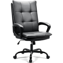 Basetbl Офисное кресло, кресло для руководителя, эргономичное вращающееся кресло, кресло для ПК с мягкими подлокотниками и мягким подголовник