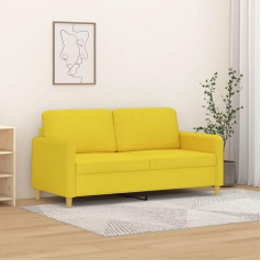 Cozynest 2 Seater Sofa Light Yellow 140cm Fabric