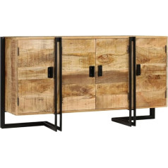 Vidaxl Masīvkoka mango bufete 150 x 40 x 80 cm Kumode ar atvilktnēm Bufete Highboard