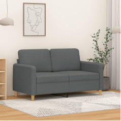 Ciadaz 2 vietų sofa tamsiai pilka, 120 cm, audinys, poilsio sofa, sofos ir kušetės, poilsio sofa, svetainės sofa, sofa su miego funkcija - 359471