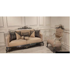 Jv Möbel Роскошный комплект диванов 3 + 1 Seater Sofa Armchair Fabric 2-Piece Sets