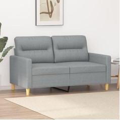 CIADAZ 2-Sitzer-Sofa Hellgrau 120 cm Stoff, Sofas & Couches, Sofa Wohnzimmer, Sofa Für Jugendzimmer, Relaxsofa, Sofa Für Schlafzimmer, Polstersofa - 359227