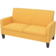 Camerina 2-Seater Sofa 135 x 65 x 76 cm Yellow Couch Lounge Couch Sofa Small for Living Room Bedroom