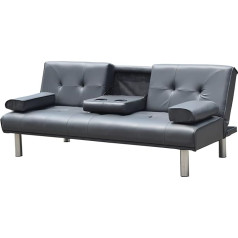 Druline 2 Seater Sofa Small Sofa Bed Small Sofa with Sleep Function Couch with Sleep Function Sofa Bed Leather Sofa Bed Folding Sofa Small Couch Bed Bed Bed Couch Functional Sofa Folding Sofa