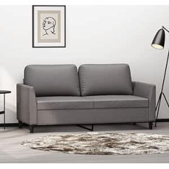 Ciadaz 2-Sitzer-Sofa Grau 140 cm Kunstleder, Loungesofa, Sofas & Couches, Relaxsofa, Couch für Wohnzimmer, Couch Mit Schlaffunktion - 359335