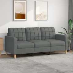 CIADAZ 3-Sitzer-Sofa Dunkelgrau 180 cm Stoff, Sofa Wohnzimmer, Jugendsofa, Relaxsofa, Sofas & Couches, Sofa Für Schlafzimmer, Jugend Kinderzimmer