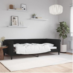 Zeyuan 354255 Day Bed Black 100 x 200 см Velvet Sofa Bed Daybed Sofa Bed Sofa Bed Youth Bed Frame Bed Couch