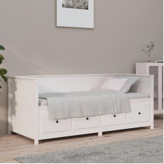 Lapooh Day Bed White 100 x 200 cm Solid Pine Sofa Bed Daybed Sofa Bed Sofa Bed Sofa Bed Youth Bed Frame Bed Couch 820897