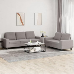 Gecheer 2 dalių sofos komplektas Sofa lova Sofos komplektas Sofos komplektas Minkšta sofa Lounge Sofa Sofa Sofa Audinys Sofa Svečių sofa Svetainės sofa Sofa Sėdynės Svetainės baldai Taupe audinys