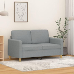 CIADAZ 2-Sitzer-Sofa Hellgrau 120 cm Stoff, Loungesofa, Sofas & Couches, Relaxsofa, Couch für Wohnzimmer, Couch Mit Schlaffunktion - 359470