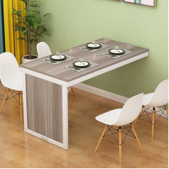 Desk Sienas izvelkamais galds Virtuves galds Moderns brūns izvelkamais galds 80 cm / 100 cm / 120 cm plats Liels peldošs koka galds guļamistabai Balkons