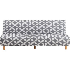 ‎Topchances Futona dīvāna gultas pārvalks bez rokām - neslīdošs salokāms stiepjošs drukas futona dīvāna pārvalks bez rokām, dīvāna gultas slipcover Couch Protector Fits 2-3 Seater Folding Sofa Bed (Print 2)