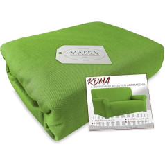 ‎Tex Family Tex family Universal Sofa Cover Elastic Rome Stain Resistant Green 3 Seater Sofa Cover 160-230cm