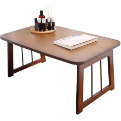 Rakstāmgalds saliekamais portatīvo datoru galds Japāņu stils ēdamgalds Studiju galds Tatami Bay Table (krāsa: brūna, S: 40 * 40 * 26cm)